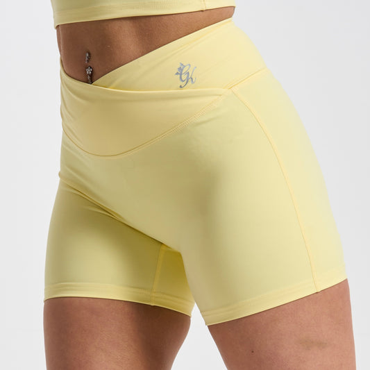 Gym King 365 5" Wrap Over Short - Yellow Cream