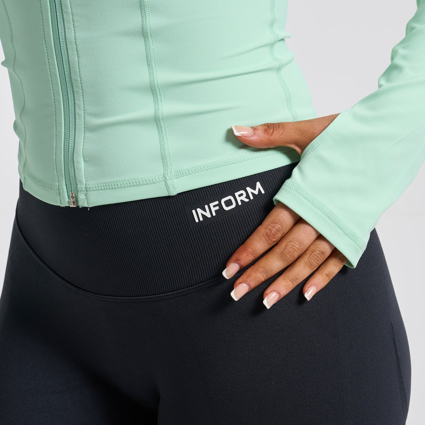 INFORM - LA FORM Seamless Gym Zip Jacket - Fresh Mint