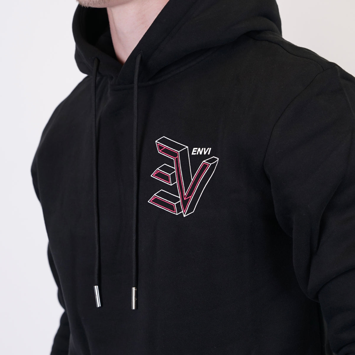 ENVI Concave Set - Hoodie & Bottoms - Black / Pink