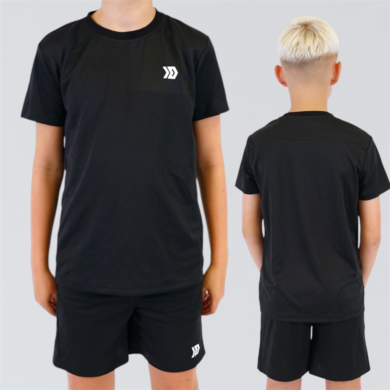 DASH Active Tee & Short Set - Black (Junior)