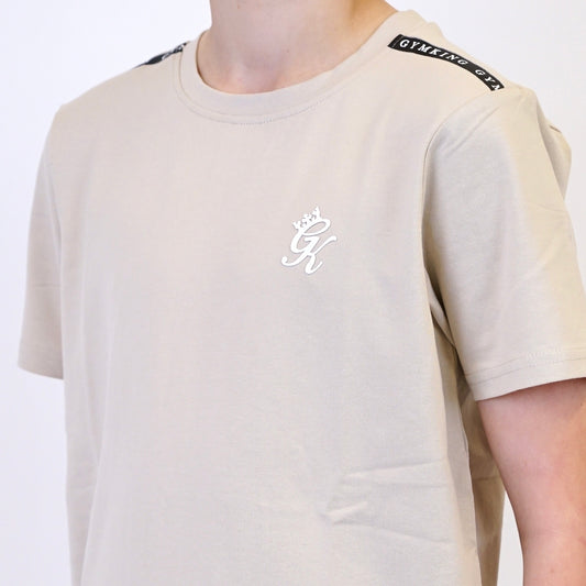 Gym King Taped Tee - Beige (Junior)