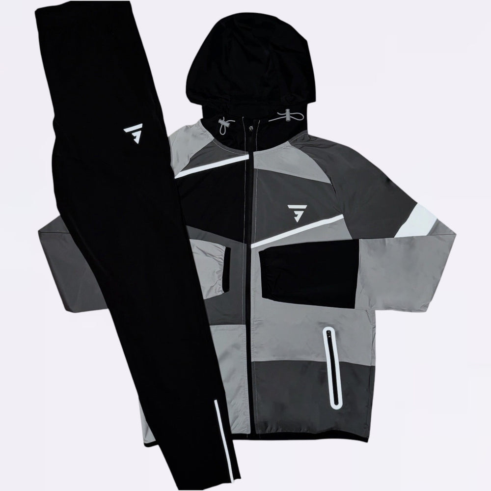 Griid Panel Set - Windrunner & Bottoms - Grey / Black