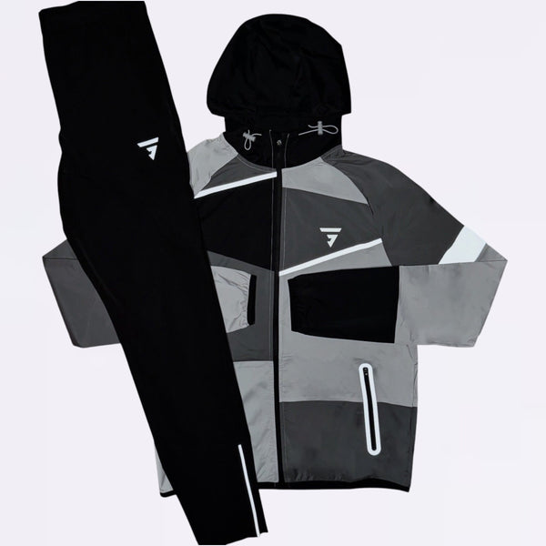 Griid Panel Set - Windrunner & Bottoms - Grey / Black