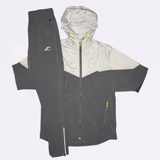 ActiveLine Surge Windrunner & Bottoms Set - Grey / Neon