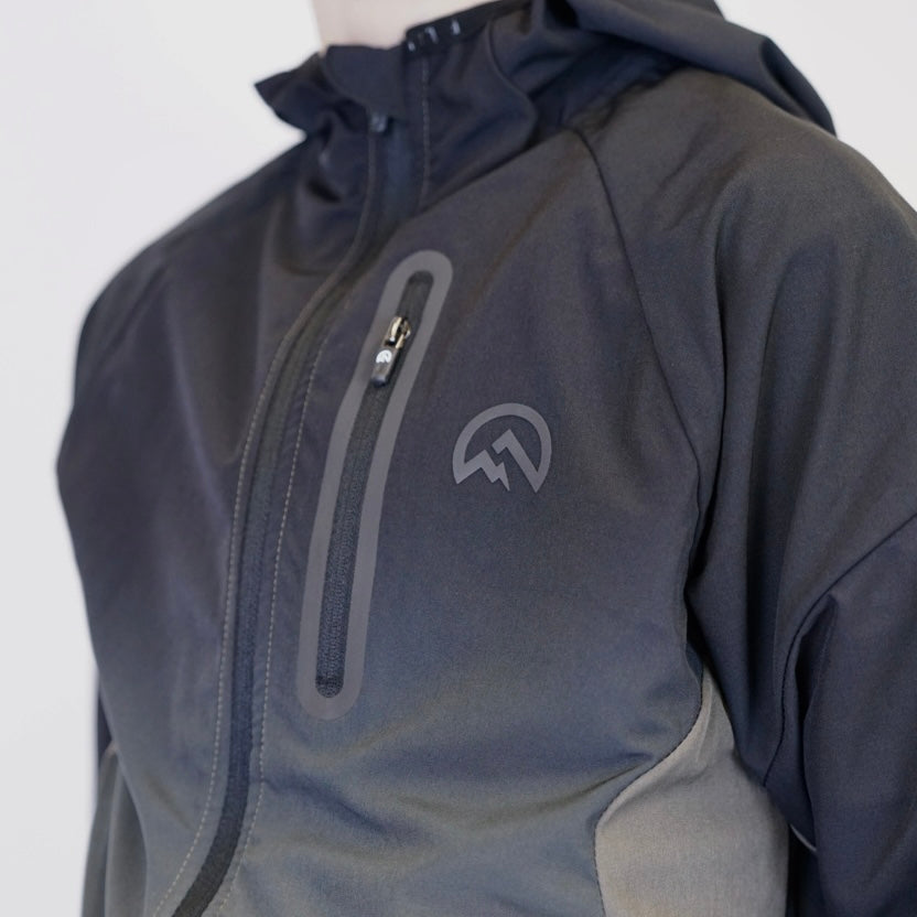 Flux Gradient Set - Jacket & Shorts - Black / Grey (Junior)