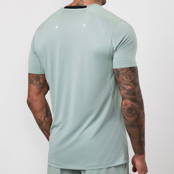 Gym King Energise Set - Tee & Shorts  - Urban Sage  / Black