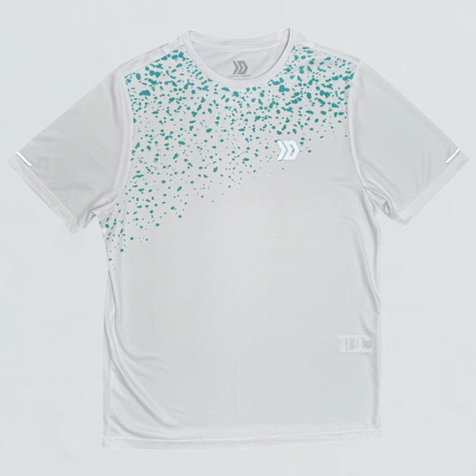 Dash Splatter Tee - White / Blue (Junior)