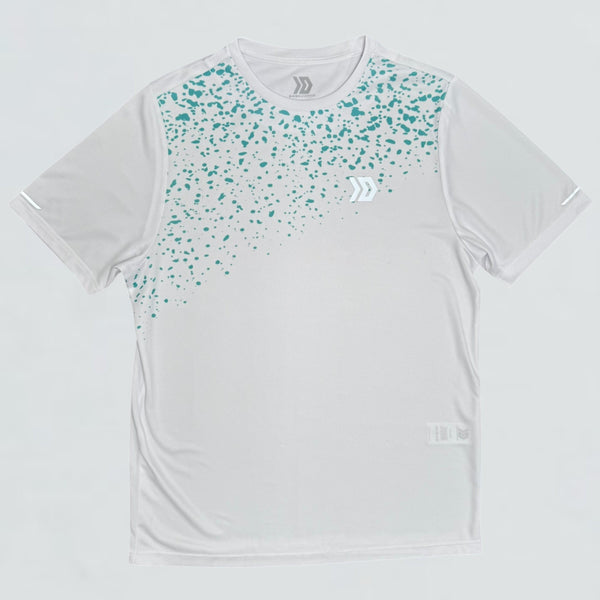Dash Splatter Tee - White / Blue (Junior)