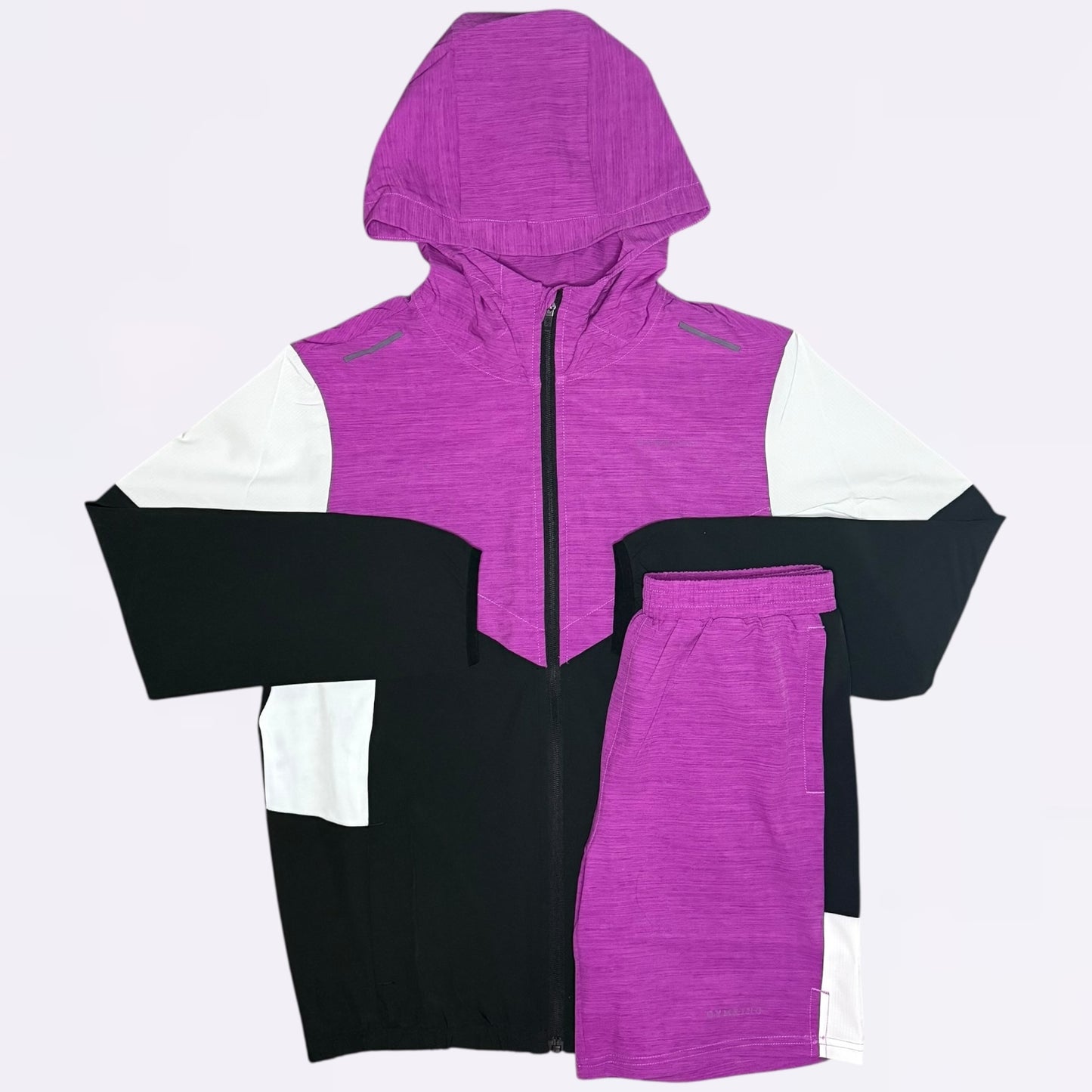 Gym King Vision Jacket & Shorts Set  - Purple / Dark Grey  (Junior)