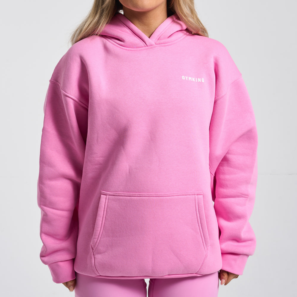 Gym King 365 Relaxed Fit Fleece Hoodie - BubbleGum Pink