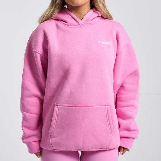 Gym King 365 Relaxed Fit Fleece Hoodie - BubbleGum Pink