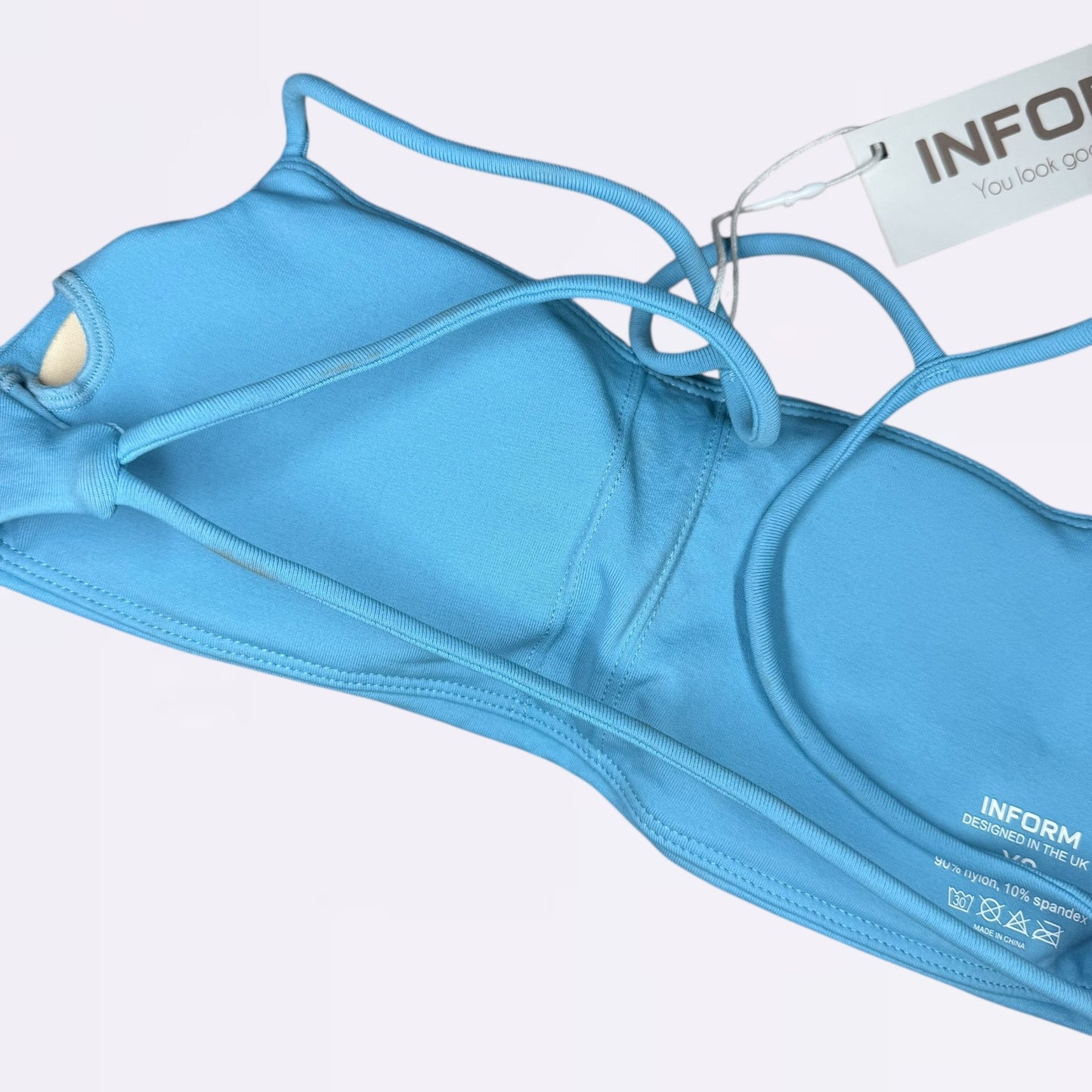 INFORM Sculpt Seamless Halterneck Sports Bra - Ocean Blue (Damaged)