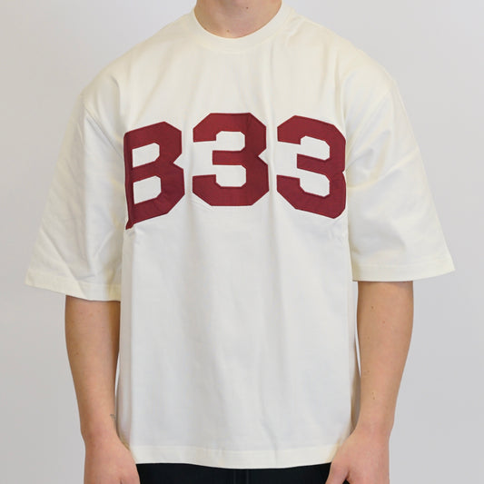 Bee Inspired Big Logo Tee - Off White / Red