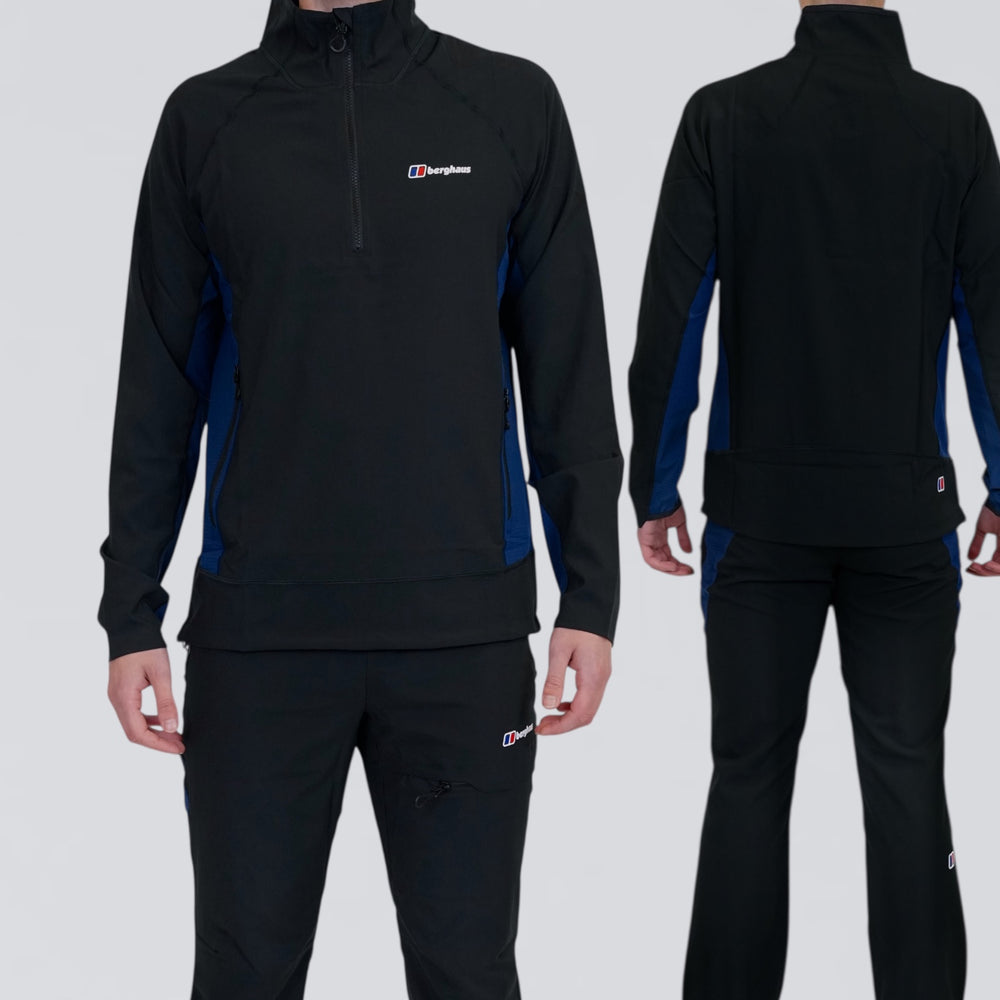 Berghaus Wavertree - Half Zip & Bottoms Set - Blue / Black