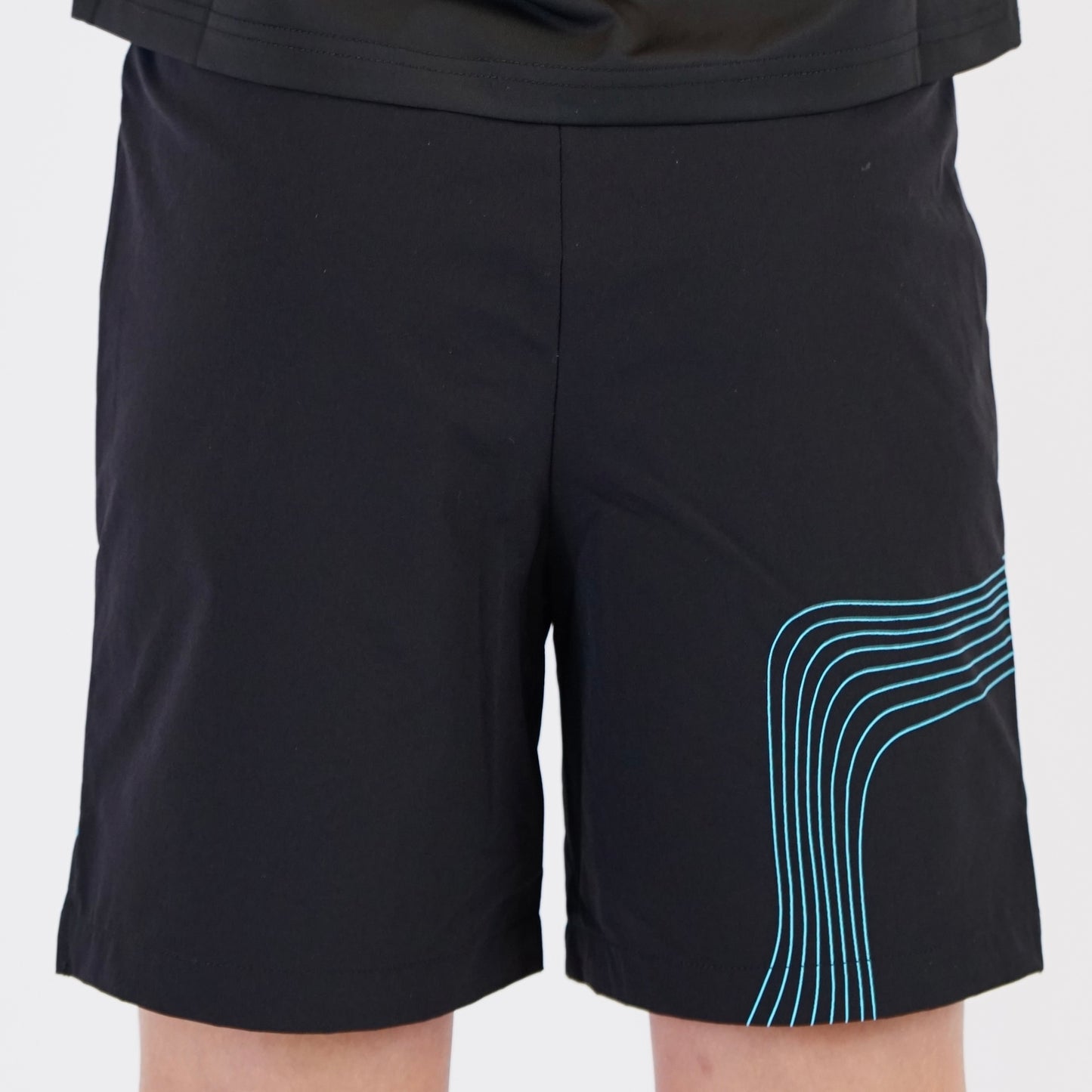 ActiveLine Wave - Jacket & Shorts Set - Black / Turquoise (Junior)