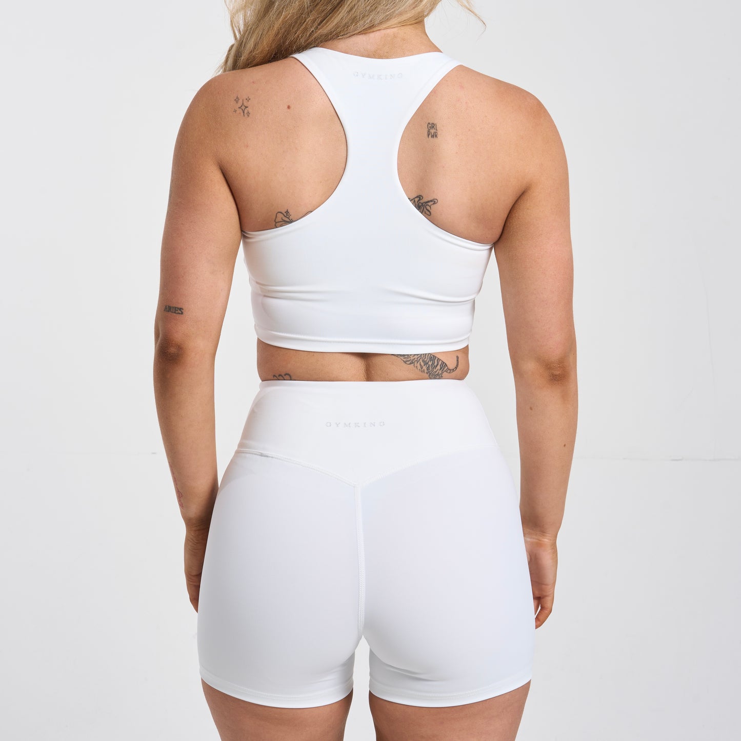 Gym King 365 Bra & Shorts  Set - White