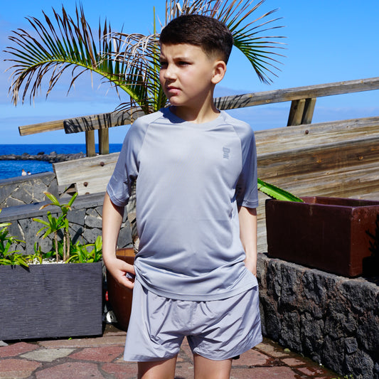 DJK Lifestyle Tee & Short Set - Grey (Junior)