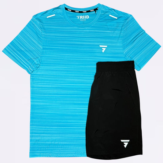 GRIID Flow Tee Set - Ice Blue / Black