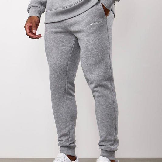 Gym King Linear Fundamental Fleece Jogger - Grey Marl