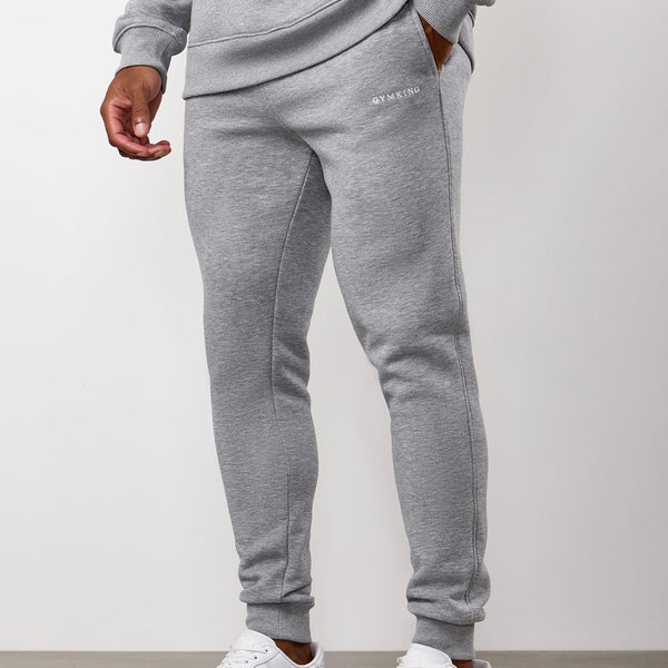 Gym King Linear Fundamental Fleece Jogger - Grey Marl