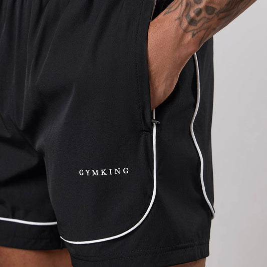 Gym King Core Piped Shorts - Black