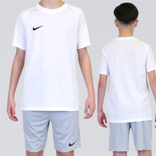 Nike Dri Fit Set - White / Grey (Junior)