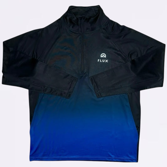 Flux Gradient Half Zip Black / Cobalt
