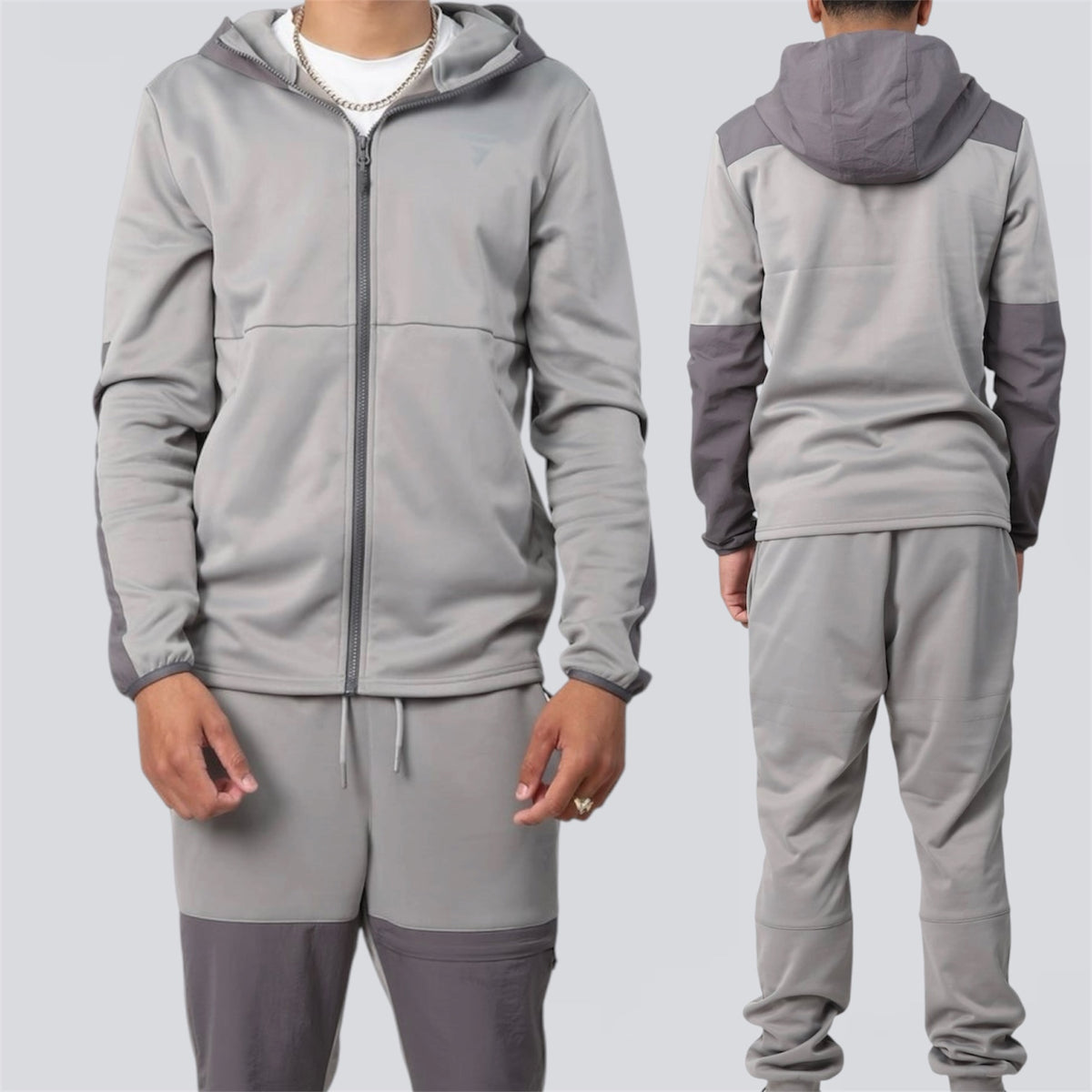 GRIID Cushy Jacket & Bottom Set - Light Grey