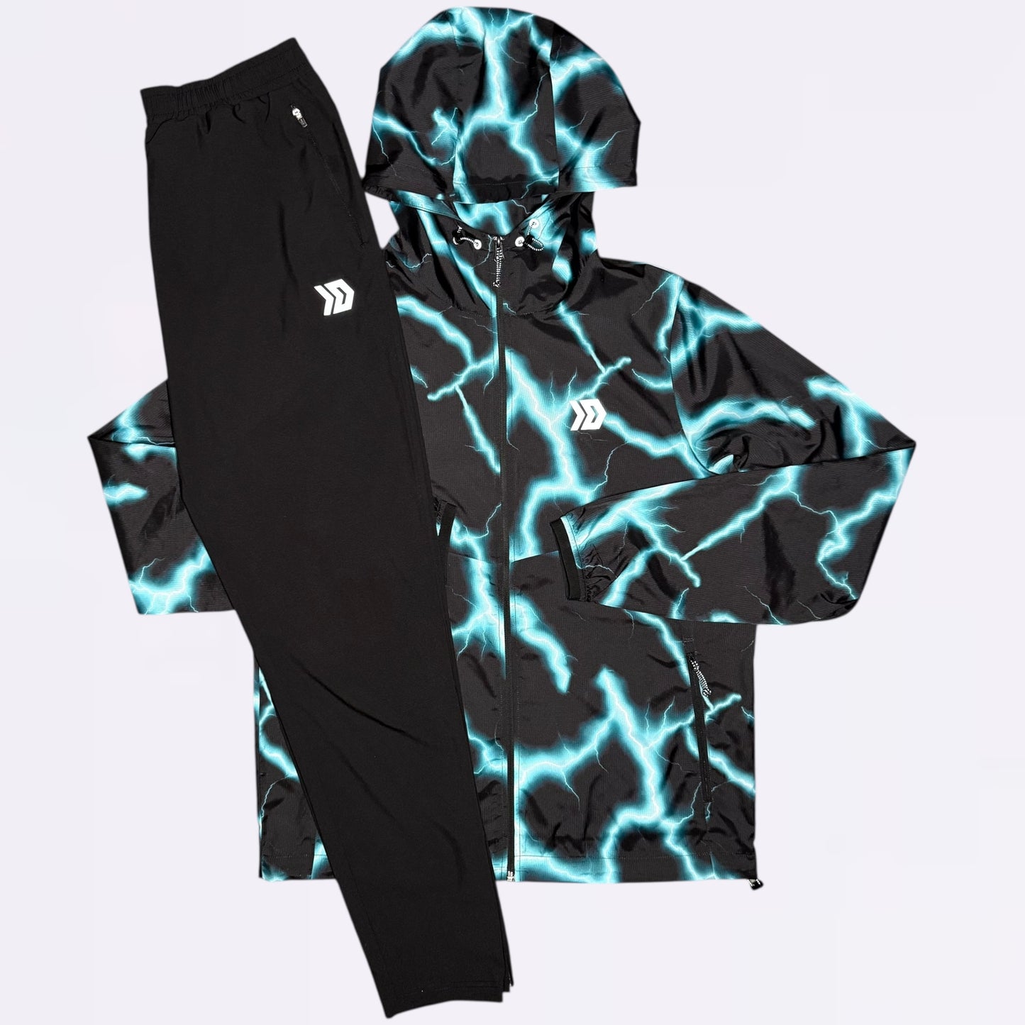 DASH Lightning Windrunner & Jogger Set - Black / Blue
