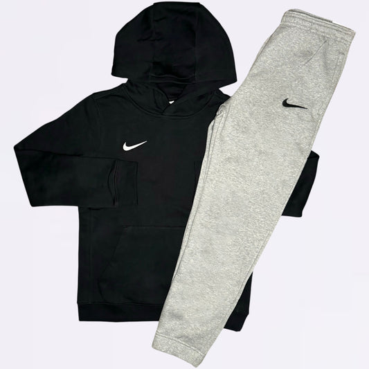 Nike Park Hoodie & Joggers Set - Black / Grey (Junior)
