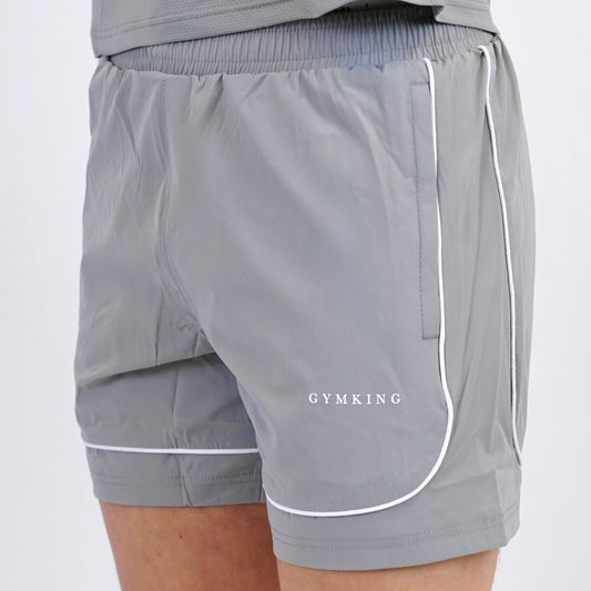 Gym King Core Piped Shorts - Grey