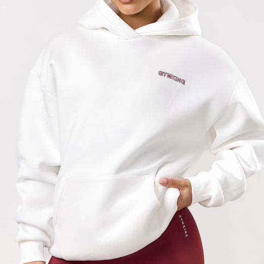 GymKing Dynamic Oversized Hoodie - Cream