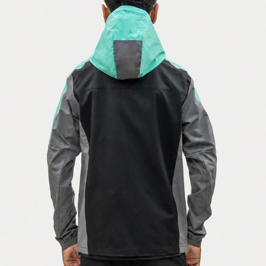 Griid Reflect Set - Jacket & Shorts - Black / Fresh Mint (Junior)