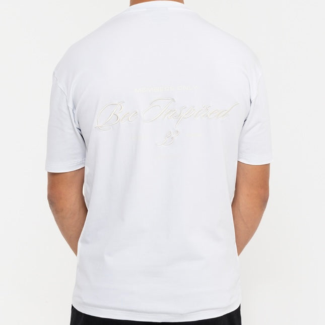 Bee Inspired Embroidered Tee - White