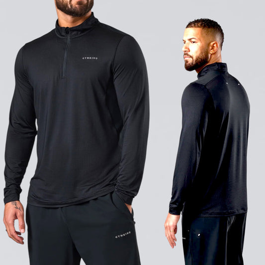 Gym King Energise Set - Half Zip & Shorts  - Black