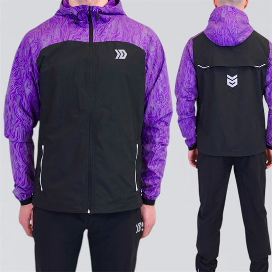 DASH Aura Windrunner & Jogger Set - Black / Purple