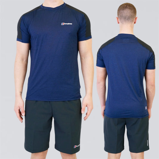 Berghaus Farndale & Terrain Set - Tee & Shorts - Blue / Black