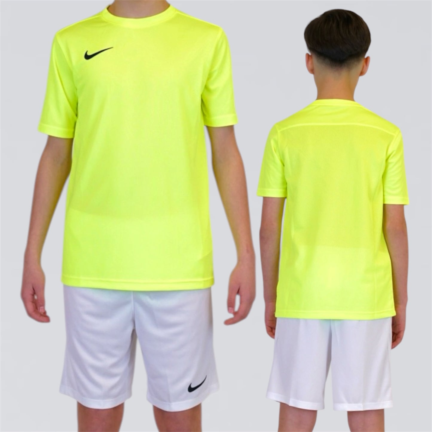 Nike Dri Fit Set - Volt / White (Junior)