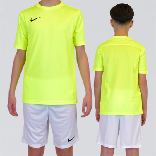 Nike Dri Fit Set - Volt / White (Junior)