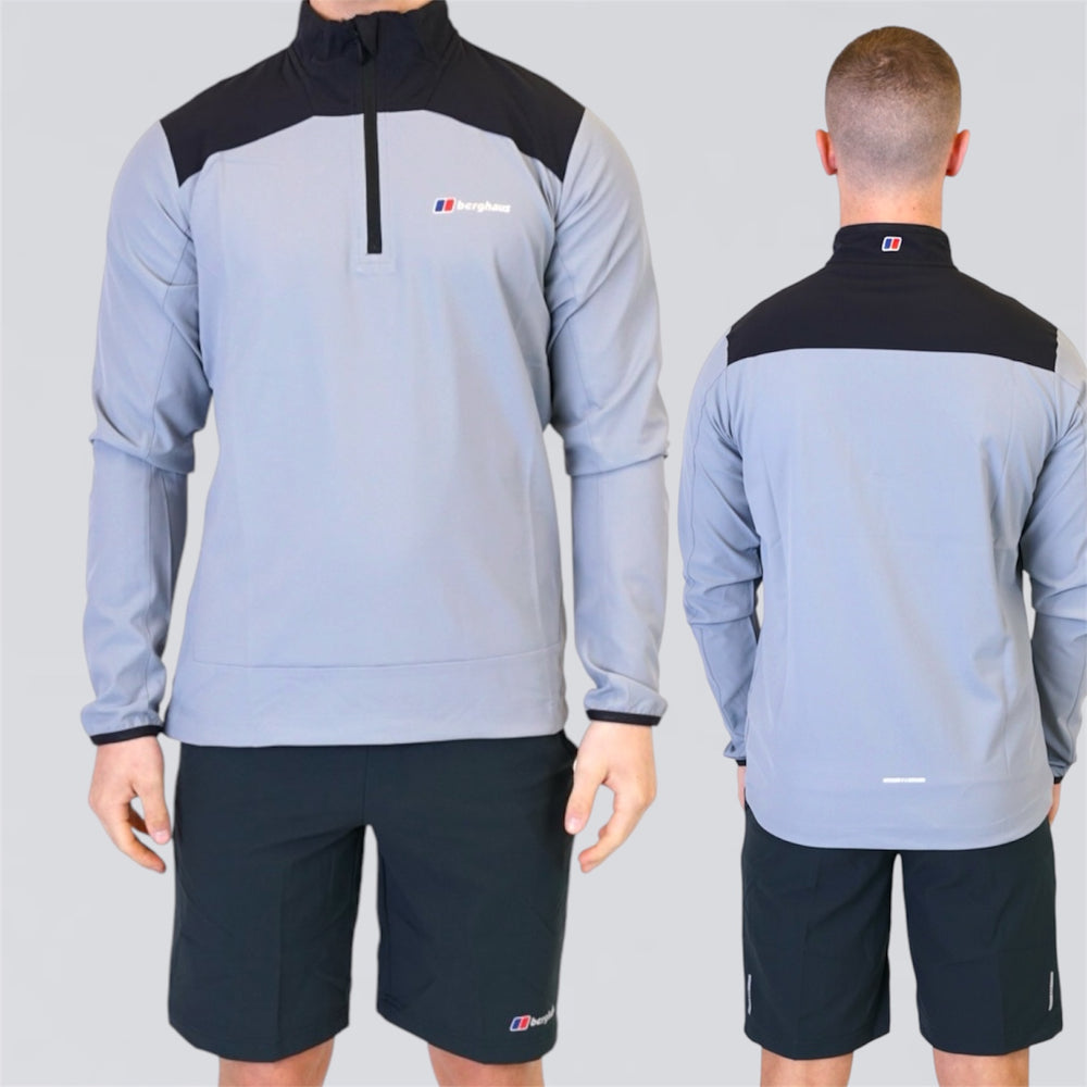 Berghaus Terrain Half Zip Set  - Light Grey / Black