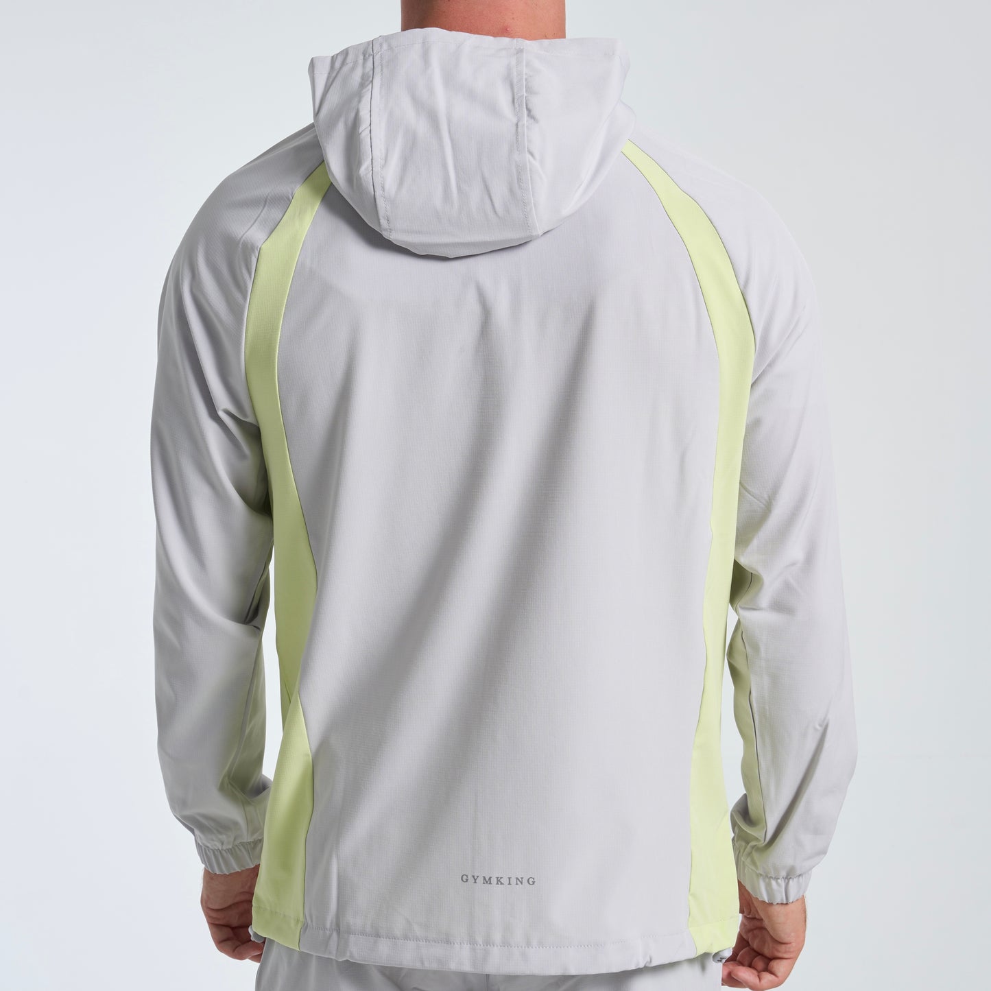 GymKing Flex 2.0 Woven Hood - Light Grey/Sherbet Lime