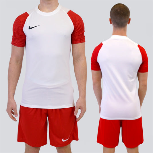 Nike Dri-Fit Academy 2.0 Set - Tee & Shorts - White / Red