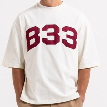 Bee Inspired Big Logo Tee - Off White / Red