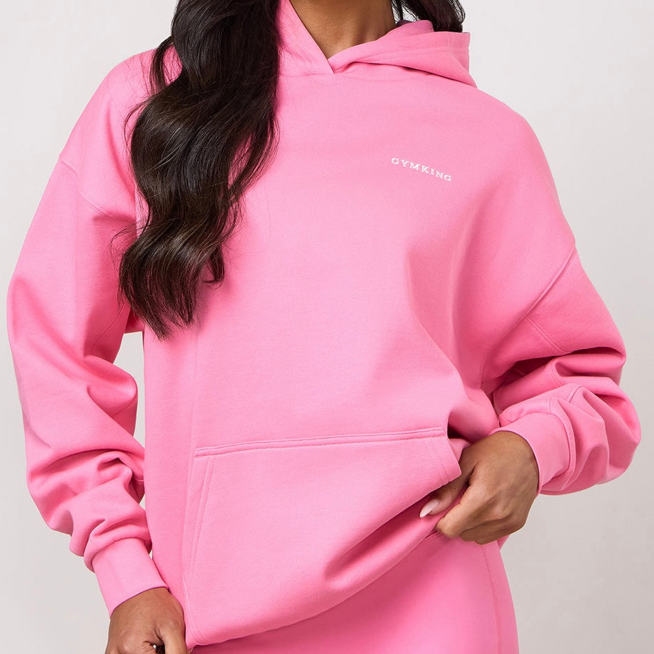 Gym King 365 Relaxed Fit Fleece Hoodie - BubbleGum Pink