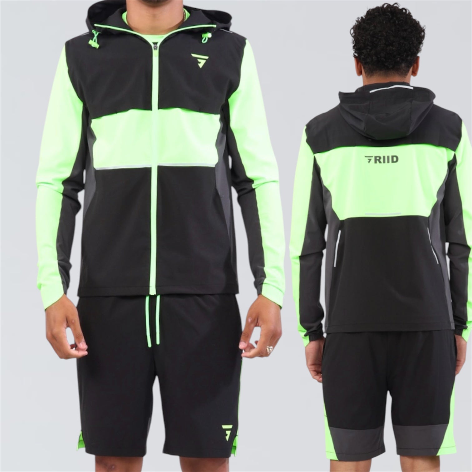 GRIID Evo Set - Jacket & Shorts - Black / Neon