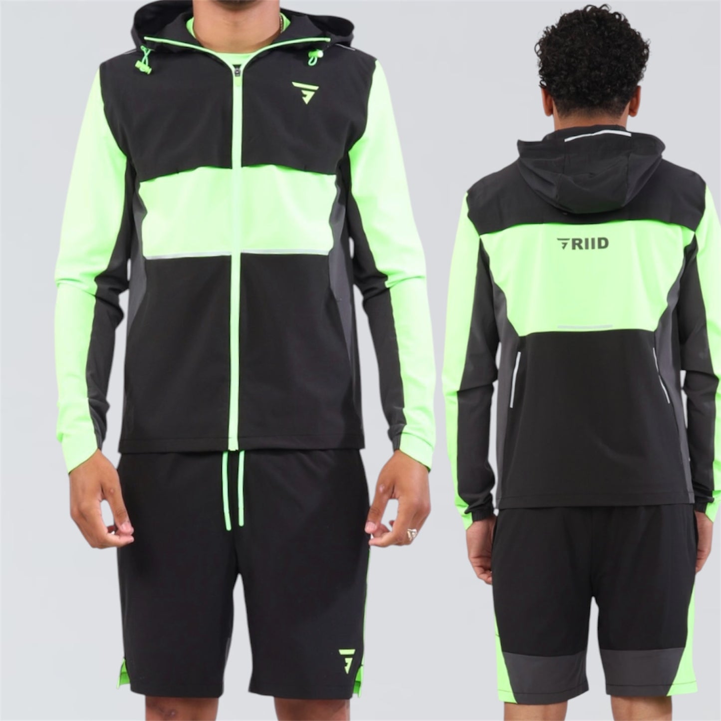 GRIID Evo Set - Jacket & Shorts - Black / Neon