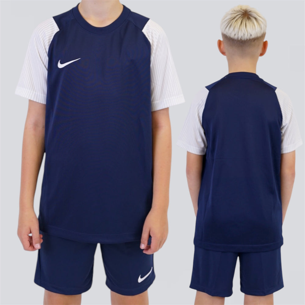 Nike Dri-Fit Academy 2.0 Set - Tee & Shorts - Navy / White  (Junior)