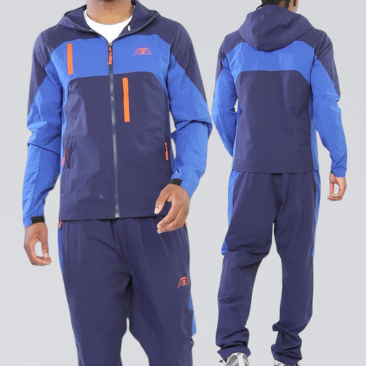 Griid Triple G Set - Windrunner & Pant - Deep Navy / Orange