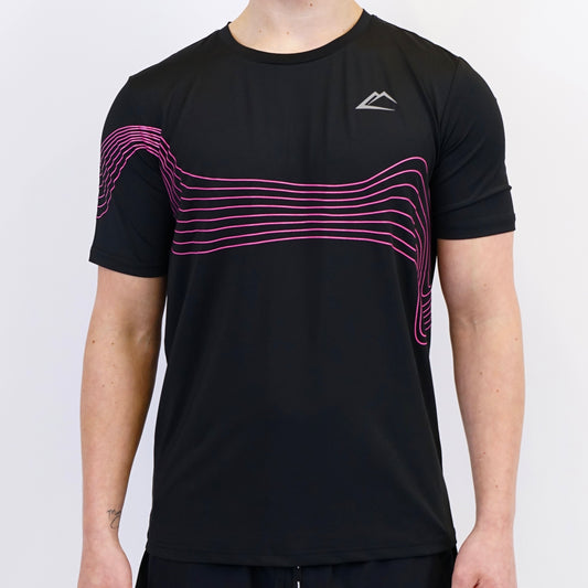 ActiveLine Wave Tee - Black / Pink