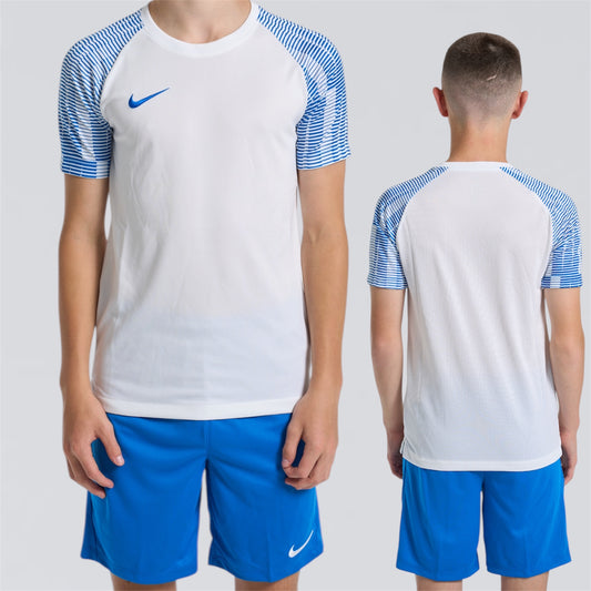Nike Dri Fit Academy Set - White / Blue  (Junior)